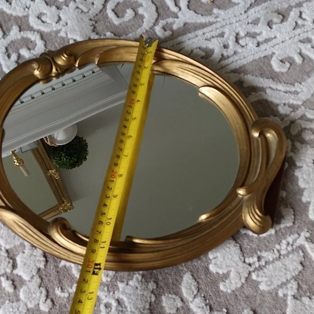 Vintage‎ Syroco wood gold mirror 1940 faux Bois